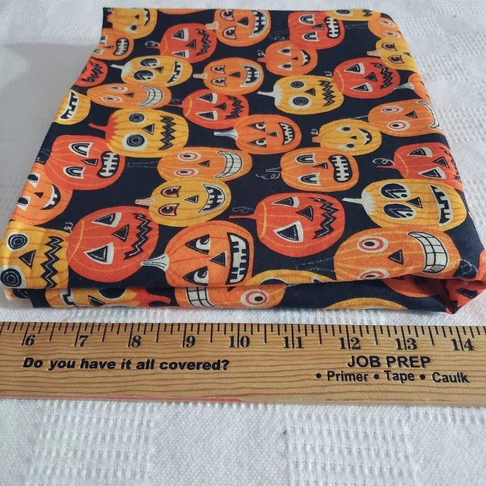 RARE Alexander Henry Jack O Lantern Jr Halloween Fabric 2 Yards 2014 Pumpkins